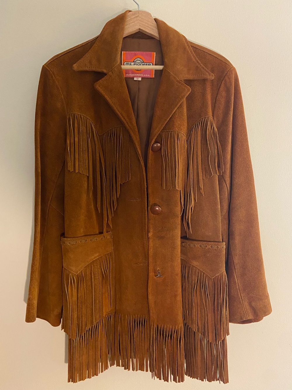 Ms Pioneer by Pioneer Wear Vintage Brown suede jacket